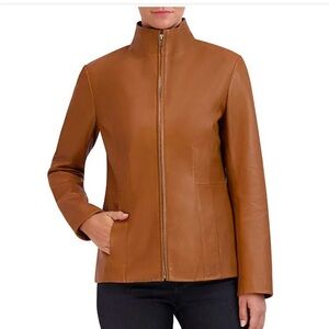 cole haan lamb skin moto jacket